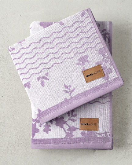 Nima Face Towel Laureen 50x90cm Lilac Weight 480gr/m²