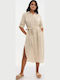 Ble Resort Collection Γυναικείο Καφτάνι Παραλίας Μπεζ