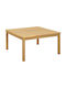 Square Central Wooden Coffee Table Light Acacia W85xL85xH45cm