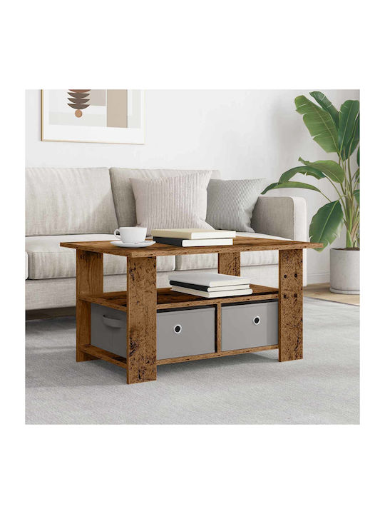 vidaXL Beistelltisch Rechteckig Holz mit Schubl...