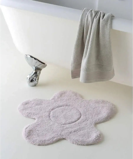 Kentia Πατάκι Μπάνιου Βαμβακερό Στρογγυλό Daria 000081125 Lilac 60x60εκ.