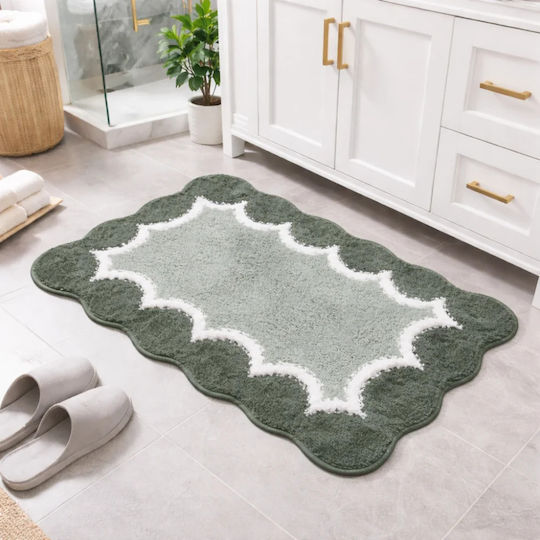 Non-Slip Bath Mat E-25646701 Green 50x80cm