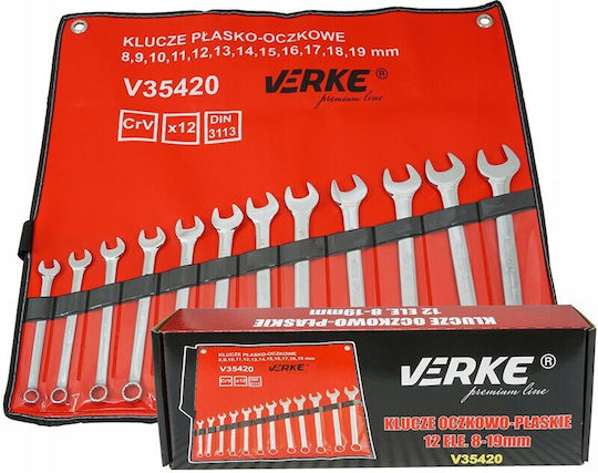 Chei Combinatie 12 Bucăți 8-19mm V35420 Verke