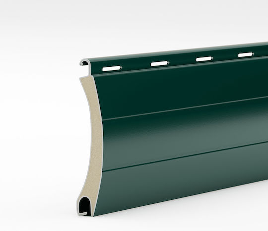 Set 5 Aluminum Slats 39 Mm Green 1m