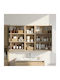 vidaXL Badezimmerspiegel Led mit Regal & Schrank 80x10.5cm Weiß