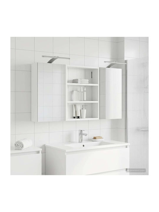 vidaXL Badezimmerspiegel Led mit Regal & Schran...