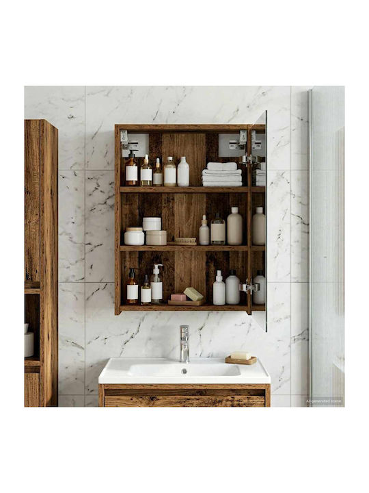 vidaXL Rectangular Bathroom Mirror with Cabinet...