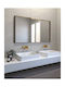 Iron Quadratischer Badezimmerspiegel 80x120cm Gold