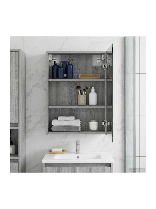 vidaXL Rectangular Bathroom Mirror with Cabinet...