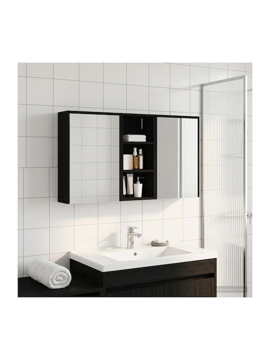 vidaXL Badezimmerspiegel Led mit Regal & Schran...