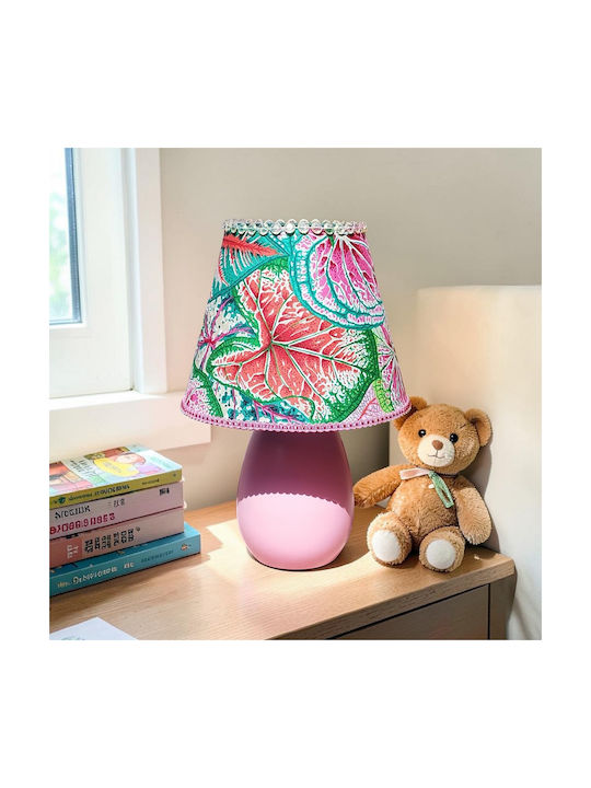 Oxygen Lampa De Masă Laterală Pentru Copii Roz 35x20x15cm