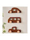 Pandaboo Kids Wall Hanger Multi Hook Wooden 3 Pieces