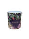 Blumige Tasse Keramik Lila 330ml