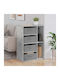 vidaXL Wohnzimmer Vitrine aus Spanplatte Grau 60x33.5x84cm