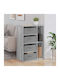 Living Room Display Cabinet Made of Particle Board Grey Sonomo 60x33.5x84cm