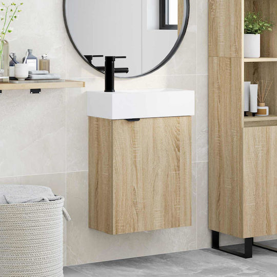 vidaXL Bathroom Cabinet 45.5x22.5x84cm Oak