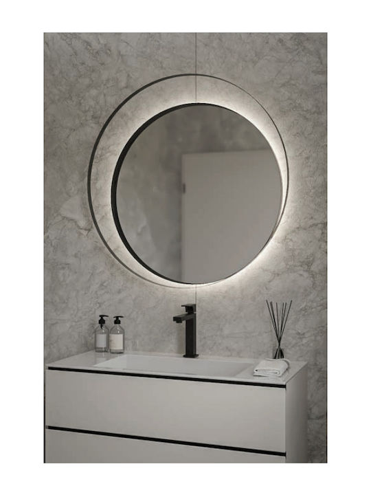 Project Mirrors Eisen Zwilling Badezimmerspiegel Handgefertigt Hängend LED 60/75 Schwarz