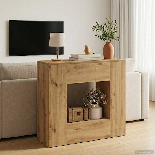 vidaXL Konsolentisch Aus Eiche Holz M82xB29xH74cm