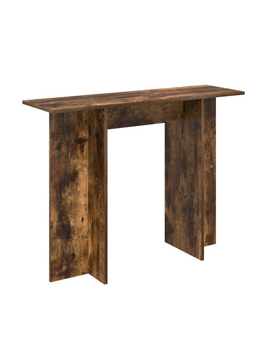 Wooden Console Smoked Oak L100xW30xH75cm