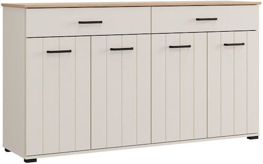 Bufet Din Lemn Bej 156x41x86cm