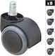 Megapap Caster for Office Chair Metallic 5 Piec...