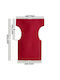 Garden Chair Cushion with Backrest Made of Canvas Red