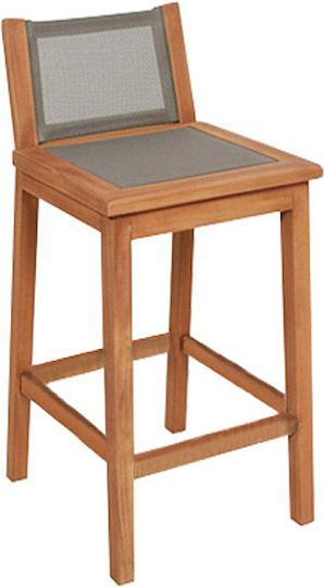 Ξύλινο Σκαμπό Μπαρ Εξωτερικού Χώρου 40x42x86cm