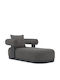 Liegestuhl Stoff Grau M169.5xB95xH59.5cm