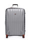 Roncato Large Travel Suitcase Silver with 4 Wheels Height 80.5cm