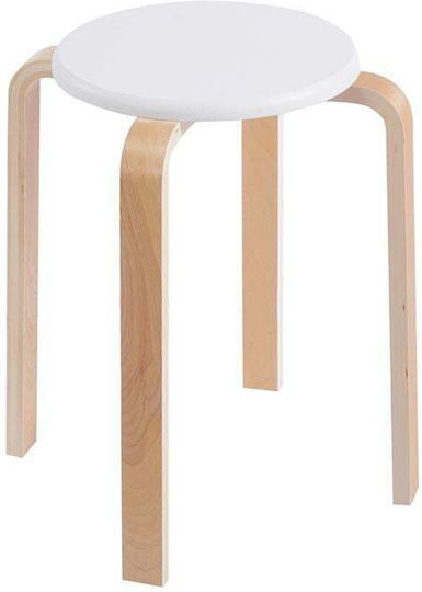 Woodwell Hocker Für Das Wohnzimmer Hölzernes Weiß E7153,1W