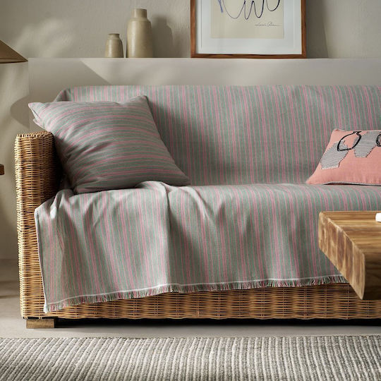 Gofis Home Nymeria Sofa Throw 2 Seater Jacquard 180x250cm Pink
