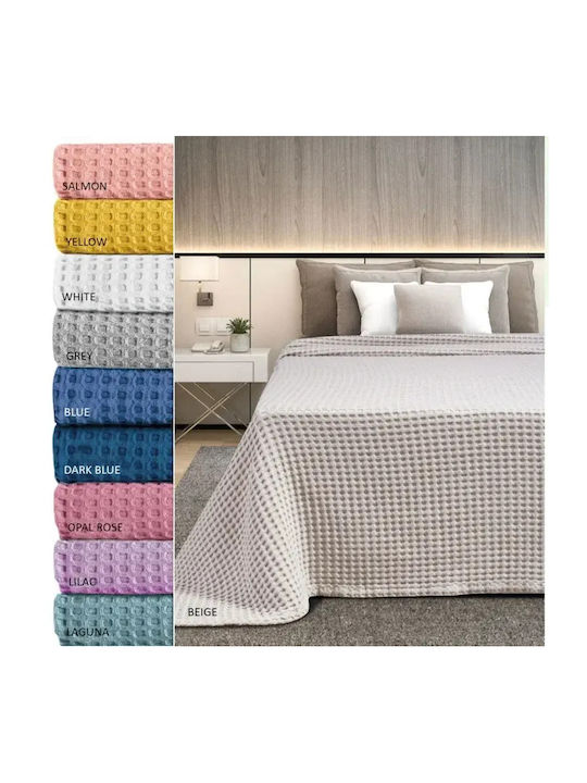 Adam Home Κουβέρτα Πικέ Υπέρδιπλη 240x260εκ. Γκρι