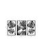 Decorative Silhouette Black Made of Metal 3 Pieces