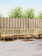 vidaXL Outdoor Lounge Set 8 Pieces Natural with Pillows