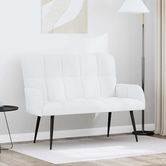 Doppelsitzer Sofa Weiß 115x61x87cm