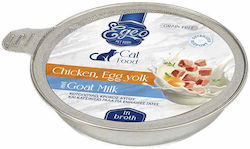 Egeo Cat Adult Sterilised Grain Free Chicken Egg Yolk & Goat Milk In Broth 50g Complete Wet Food Broth Specially Designed For Neutered Cats