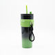 TnS Thermos Bottle 800ml Brown with Straw and Handle