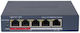 Hikvision DS-3E1105P-EI v2 Managed L2 PoE Switch with 5 Gigabit (1Gbps) Ethernet Ports
