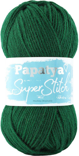 Kamgarn Papatya Super Stitch Knitting Yarn Colour 6840 Cypress Acrylic 100g 200m