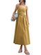 Summer Midi Dress Khaki