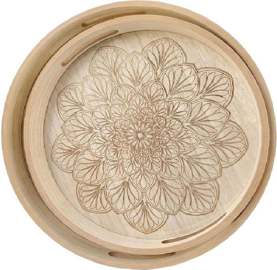 Espiel Espiel Dekorative Tabletts Holz 35x35x4,5cm 2 Stück