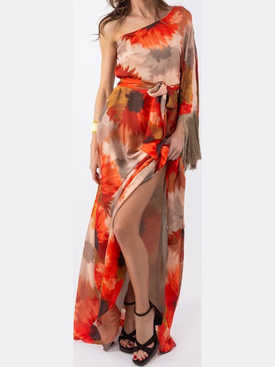 Open Maxi Damenkleid Für Hochzeit - Taufe Orange
