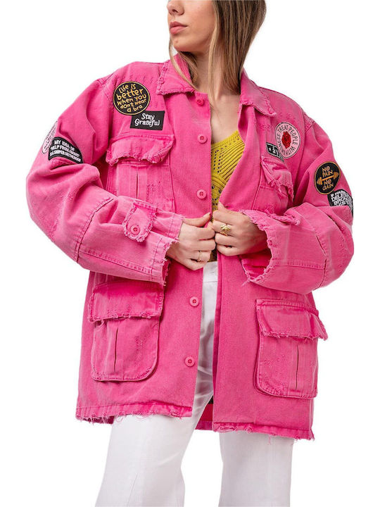 Ayios Jachetă Dama Lungă de Iarnă Acid Pink Ayios Jachetă Dama Lungă de Iarnă Acid Pink