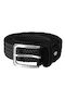 Men's Belt Made of Black Artificial Leather
