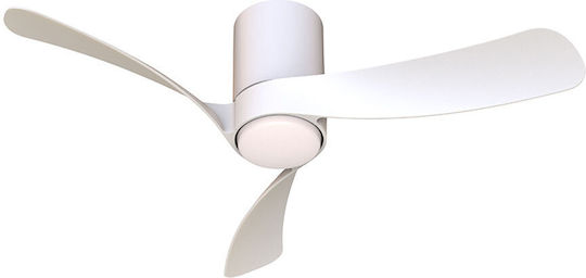 GK Nemo S Ceiling Fan with Light Fixture White