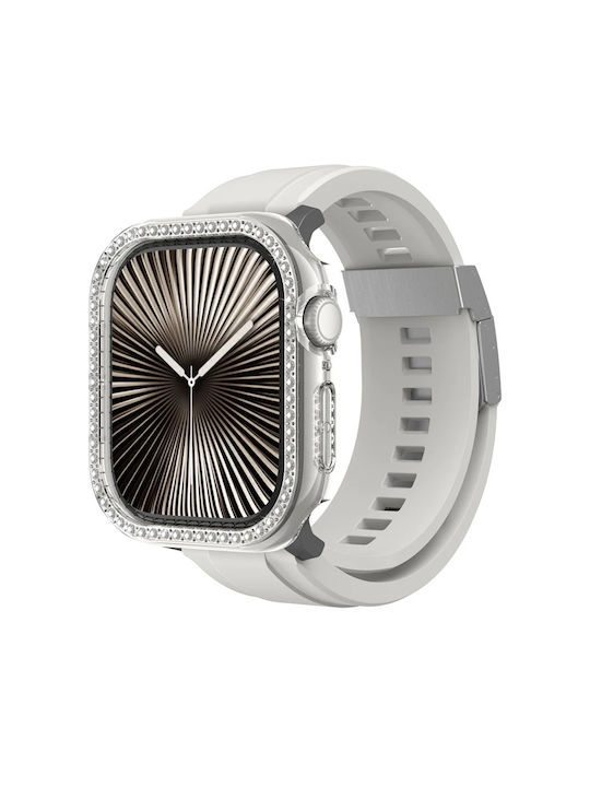 AmazingThing Metallische Tragbare Hülle in Transparenter Farbe für Apple Watch 46 mm AmazingThing Metallische Tragbare Hülle in Transparenter Farbe für Apple Watch 46 mm