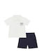Kids Set with Shorts Summer 2pcs White