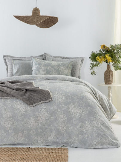 Palamaiki Estella Bettlaken Set Übergröße 240x260cm Grau (4 Stück)