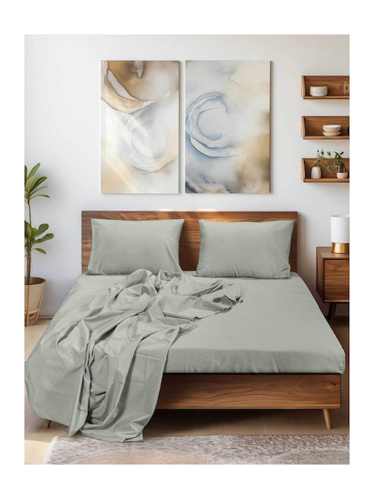 Madi Sleek Cearceaf Single 170x260 cm Mint