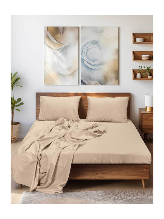 Madi Sleek Cearceaf De Pat Single 170x260 cm Bej